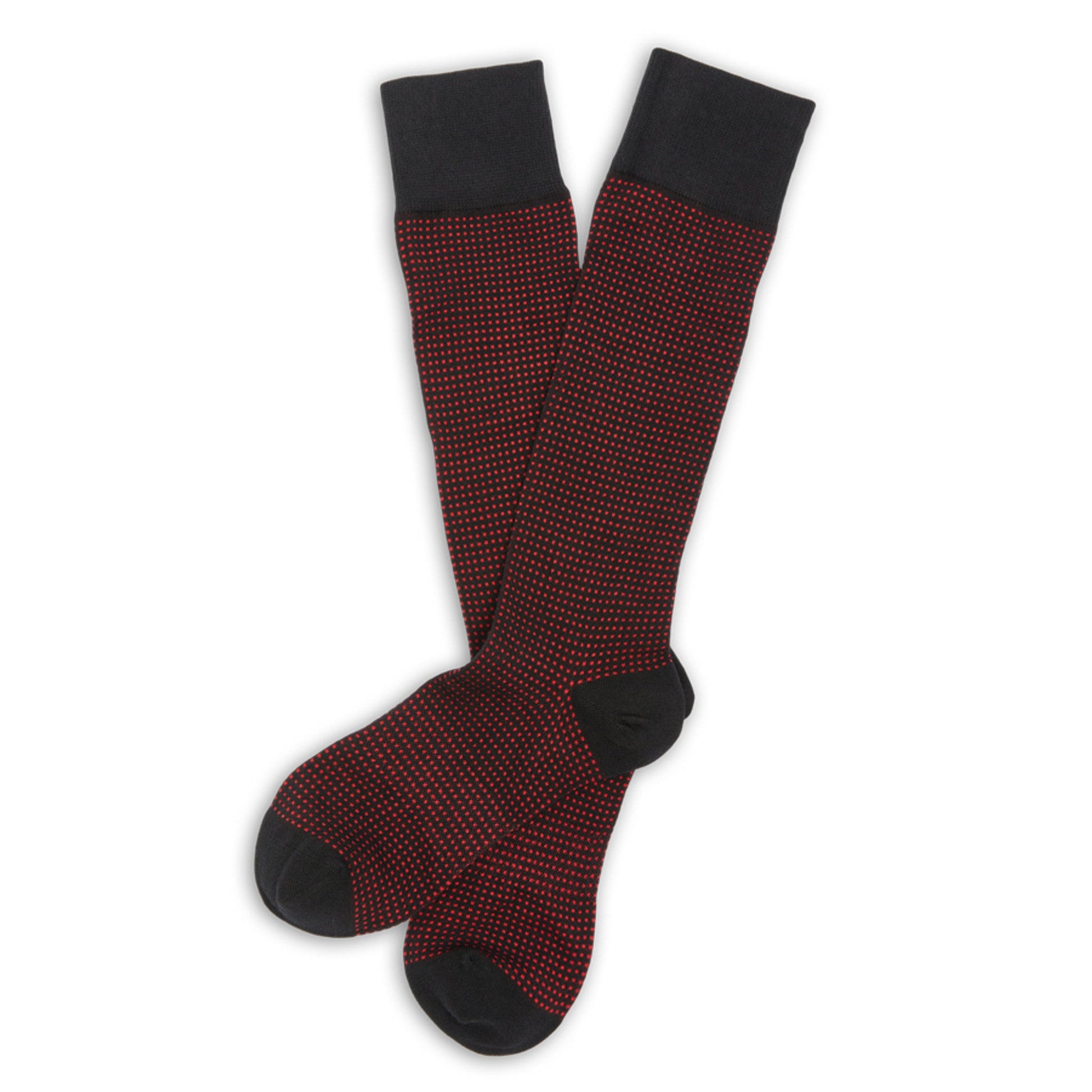 Red / Black Birdseye Dress Socks DeadSoxy
