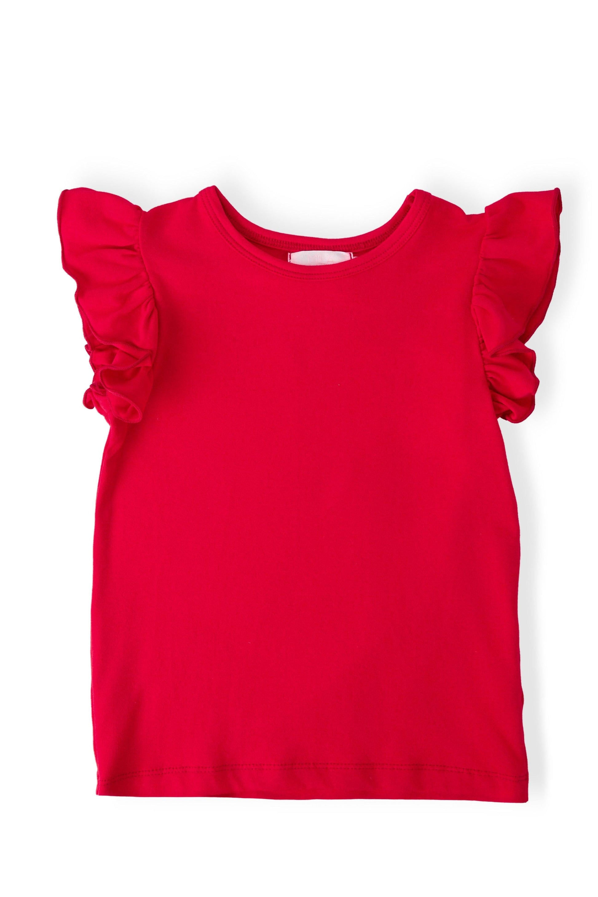 Red S/S Ruffle Tee Mila & Rose ®
