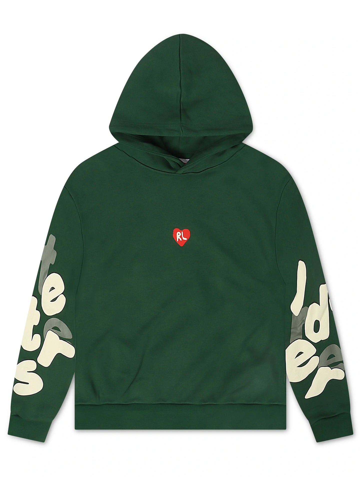 Red Letters Copy Me Scattered Hoodie - Green Denim Exchange