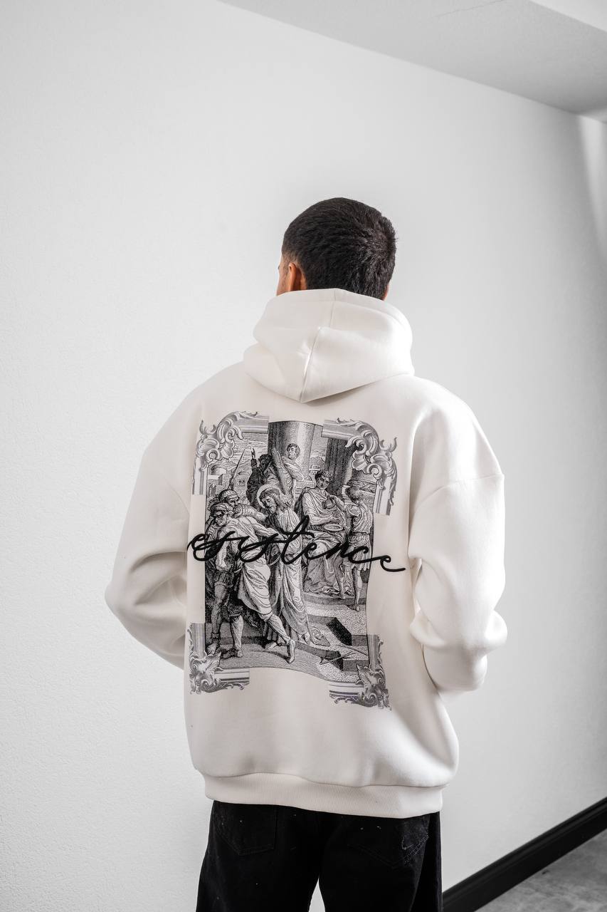 Resistance Embroidered Hoodie Sweatshirt Withinblack