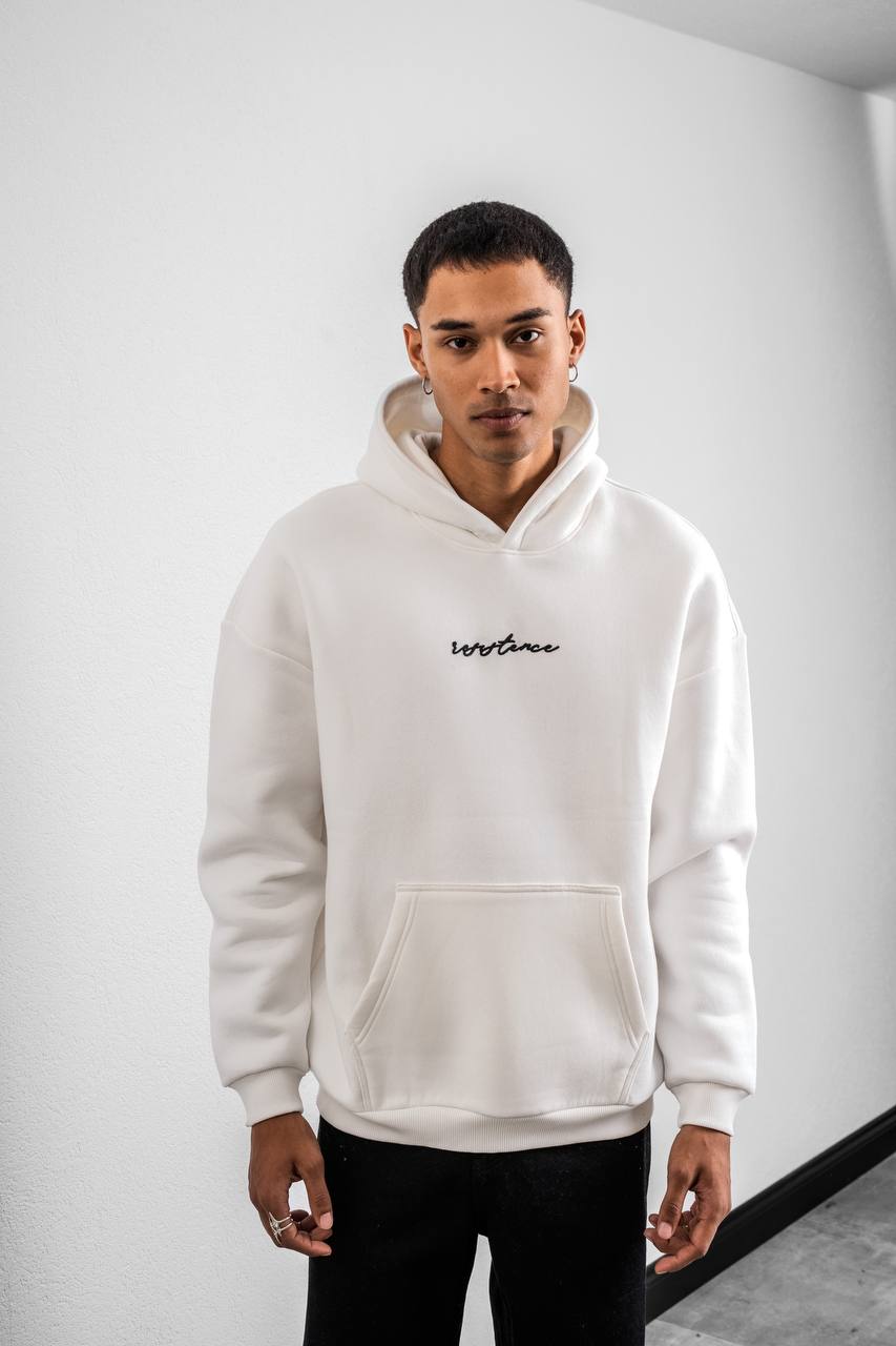 Resistance Embroidered Hoodie Sweatshirt Withinblack