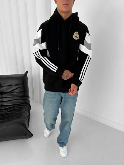 Real Madrid Hooded Oversized Sweatshirt - Stylish and Comfortable Withinblack
