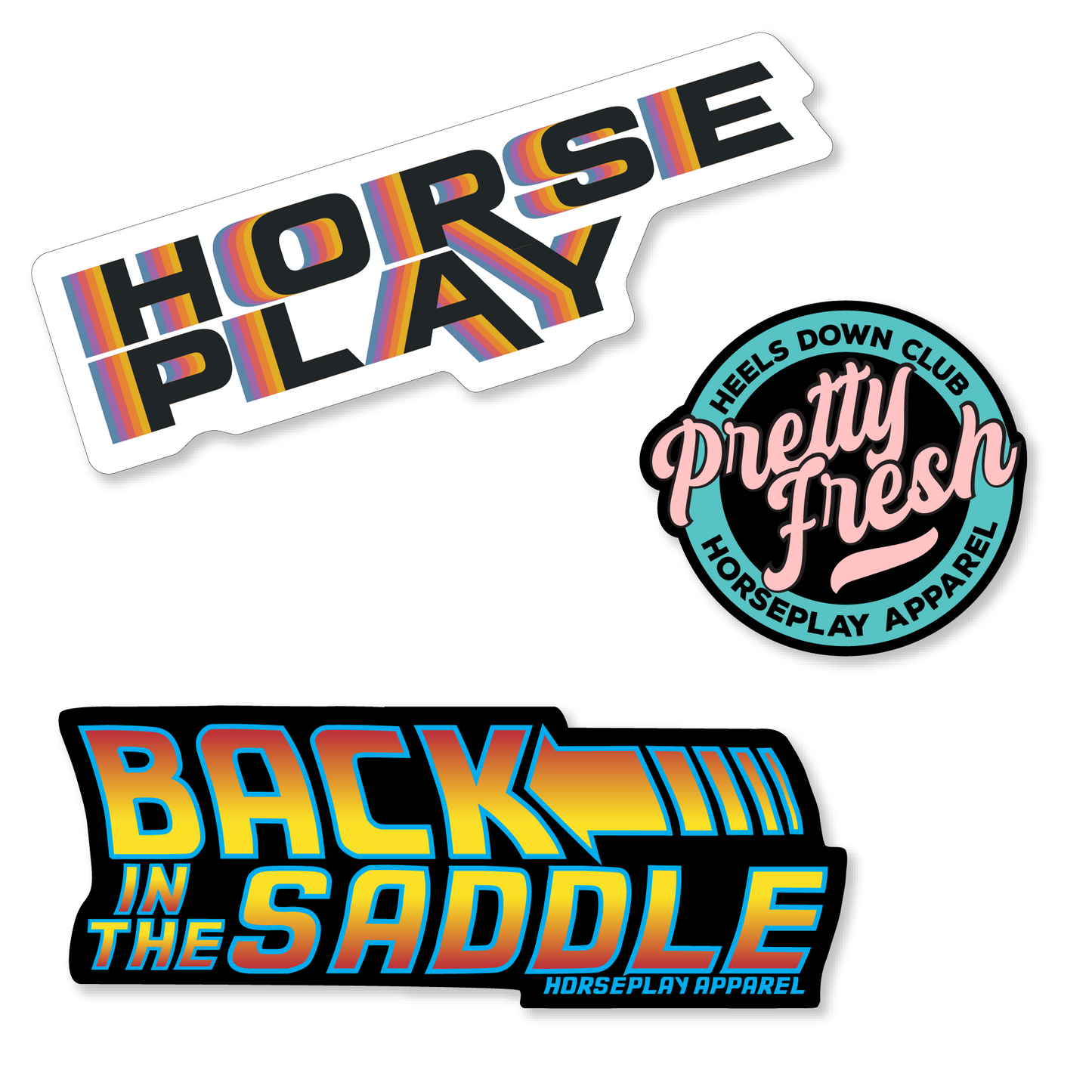 Retro Vibe Sticker Pack Horseplay Apparel