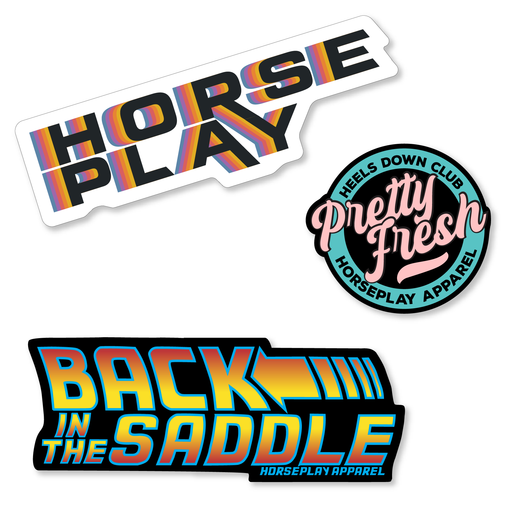 Retro Vibe Sticker Pack Horseplay Apparel