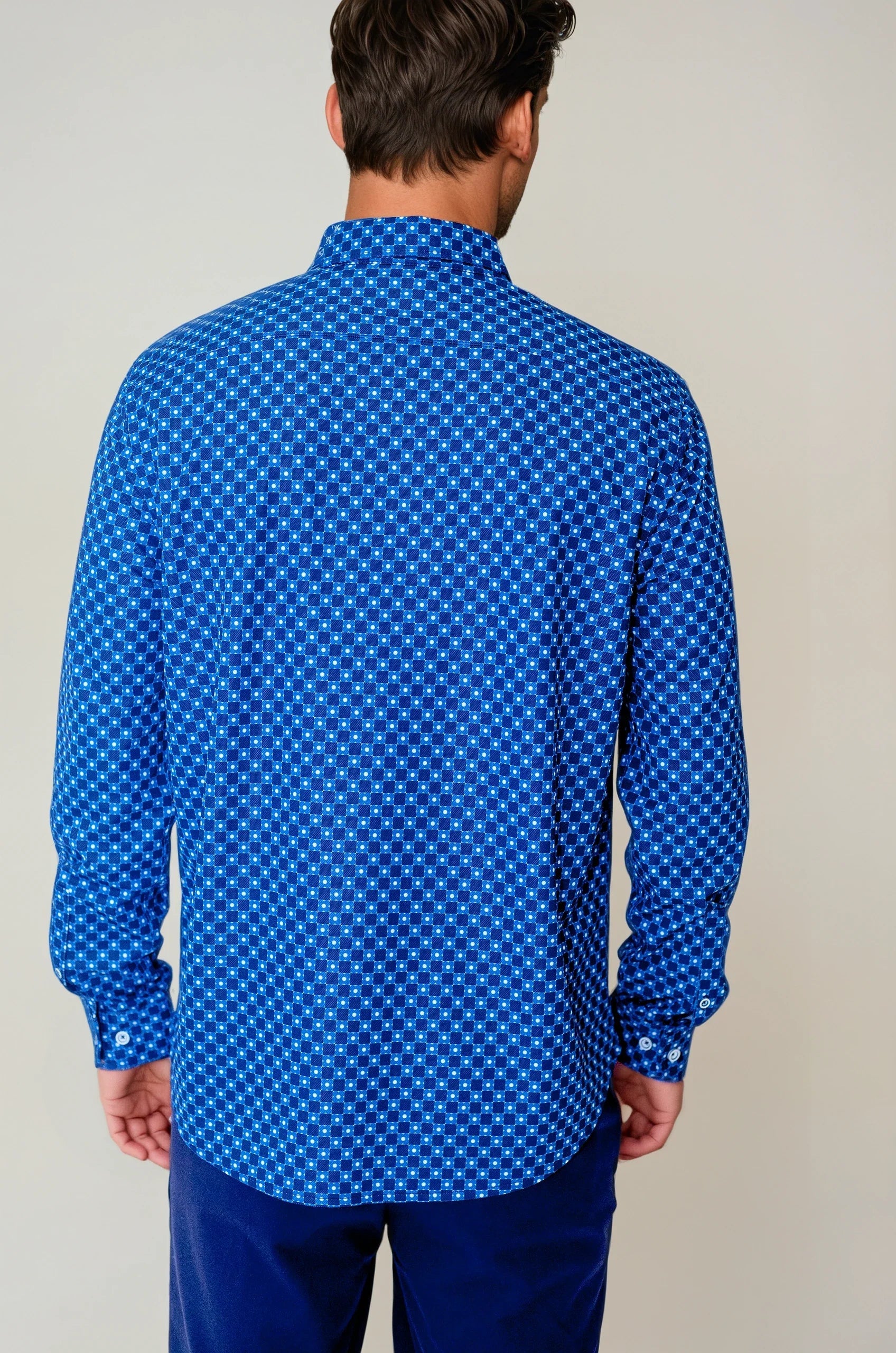 Retro Blues Long Sleeve Tech Shirt Buki