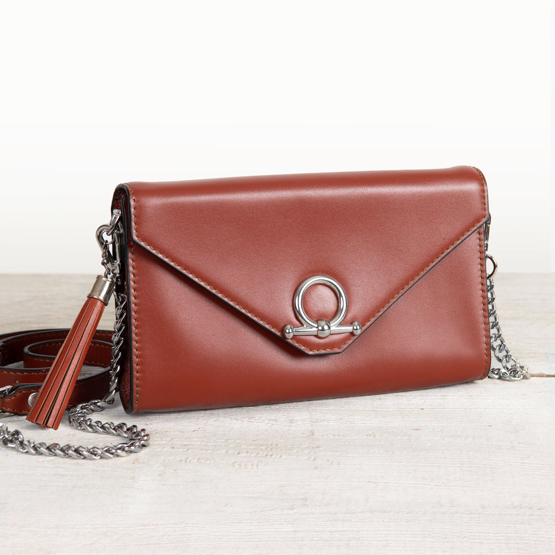 Del Mar - Horse Bit Crossbody Luxury Leather Handbag in Cognac Urban-Equestrian