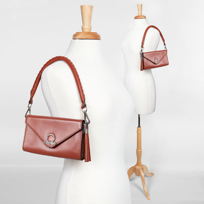 Del Mar - Horse Bit Crossbody Luxury Leather Handbag in Cognac Urban-Equestrian