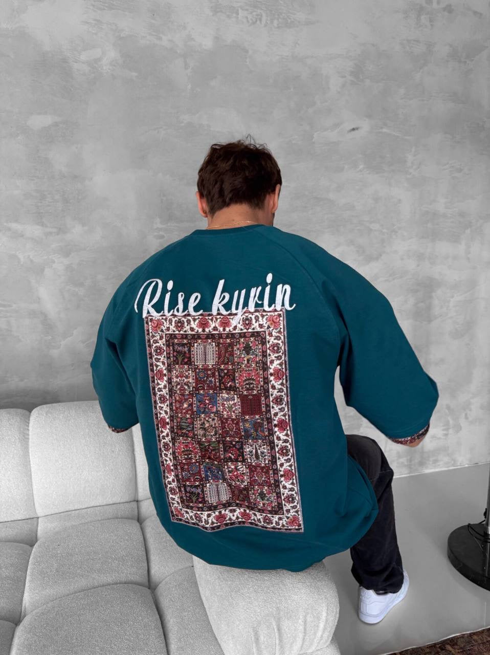 Rise kyrin Graphic Tee - Ethnic Carpet Print Shirt Withinblack