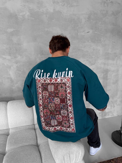 Rise kyrin Graphic Tee - Ethnic Carpet Print Shirt Withinblack