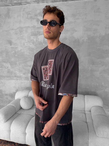Rise kyrin Graphic Tee - Ethnic Carpet Print Shirt Withinblack