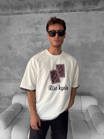 Rise kyrin Graphic Tee - Ethnic Carpet Print Shirt Withinblack