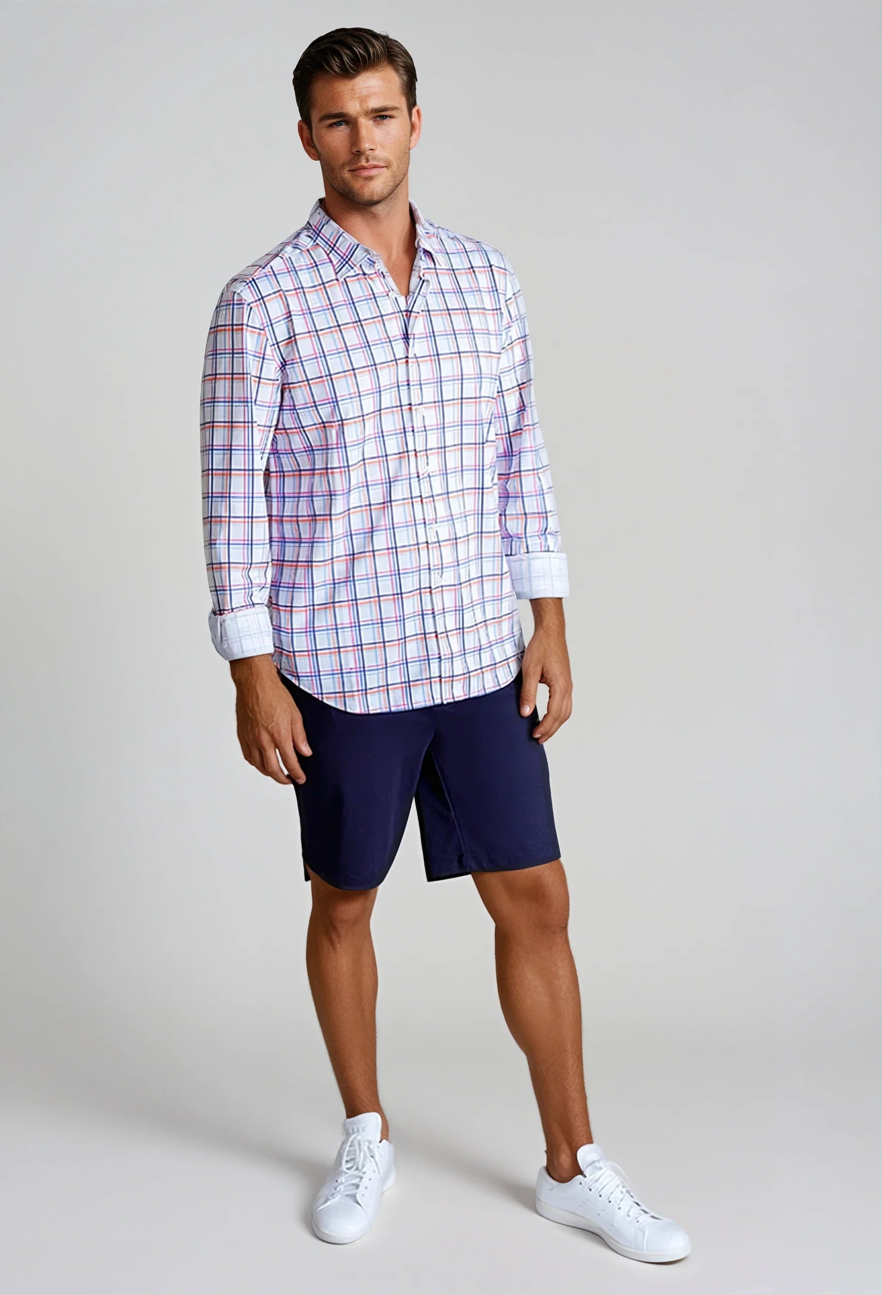 Rob Plaid Long Sleeve Tech Shirt Buki