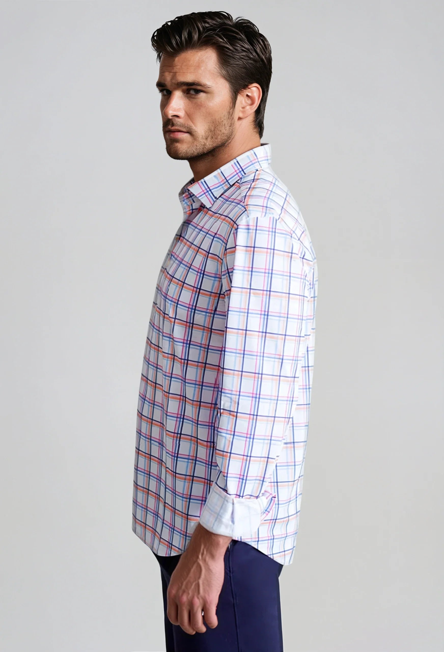 Rob Plaid Long Sleeve Tech Shirt Buki