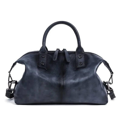 Rustic Luxury Vintage Calfskin Leather Duffle Bag Country in My Heart