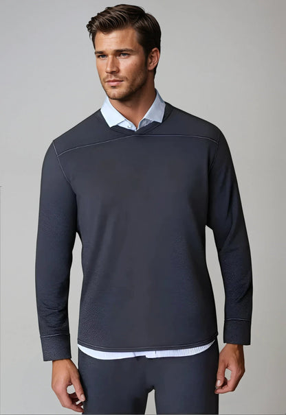 Rugvee Pullover V-Neck Sweatshirt - Charcoal Grey Buki