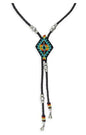 Rustic Charm Leather Beaded Necklace Country in My Heart