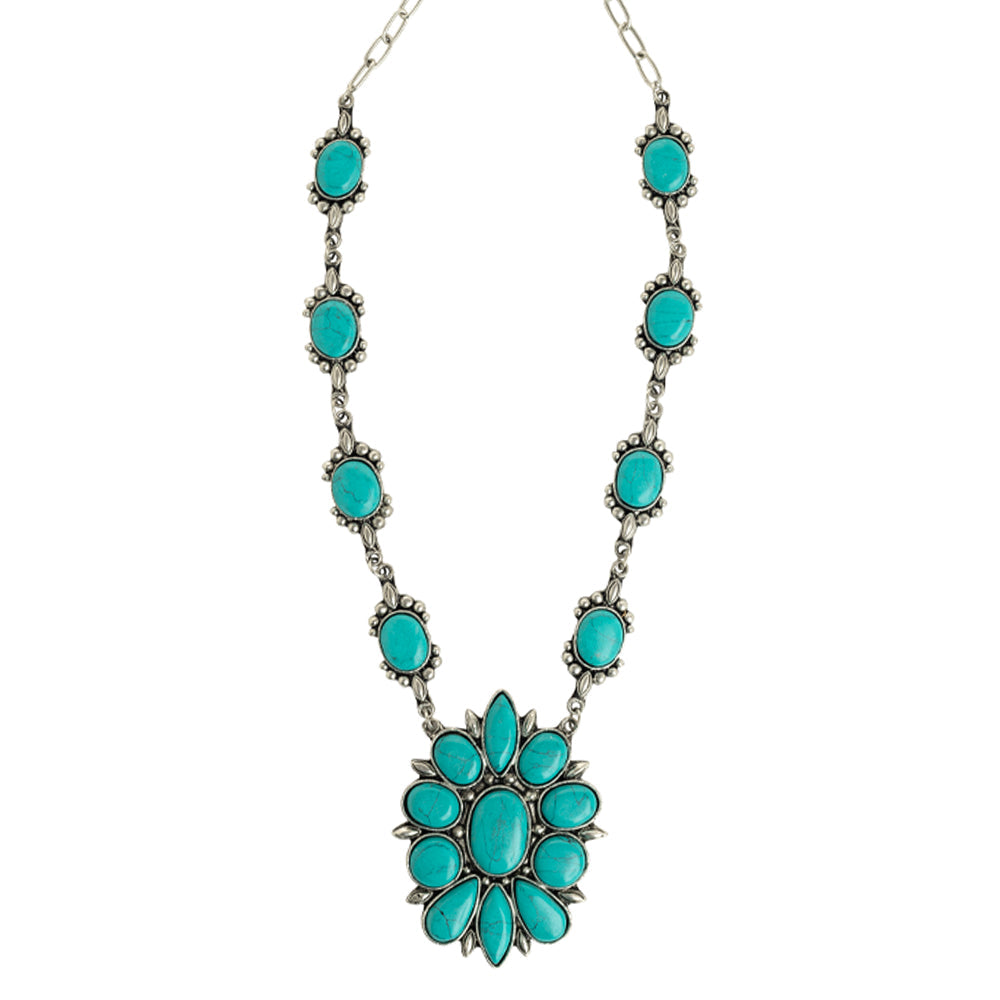 Tanana Trail Squash Blossom Necklace Myra USA