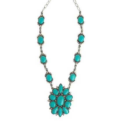 Tanana Trail Squash Blossom Necklace Myra USA