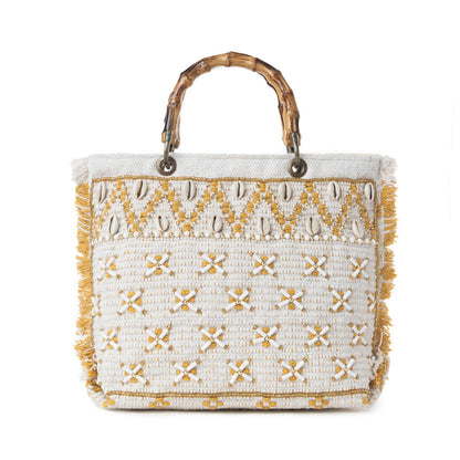 Myra Sunset Creek Embroidered Small Bag in Coastal White Myra USA