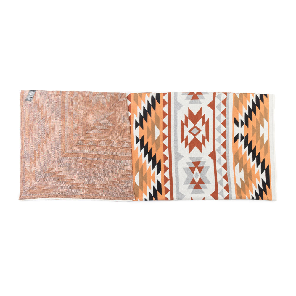 Desert Mesa Aztec Cotton Throw in Saddle Sand Myra USA