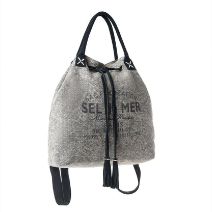 Myra Sel de Mer Bucket Backpack in Aged Grey Myra USA