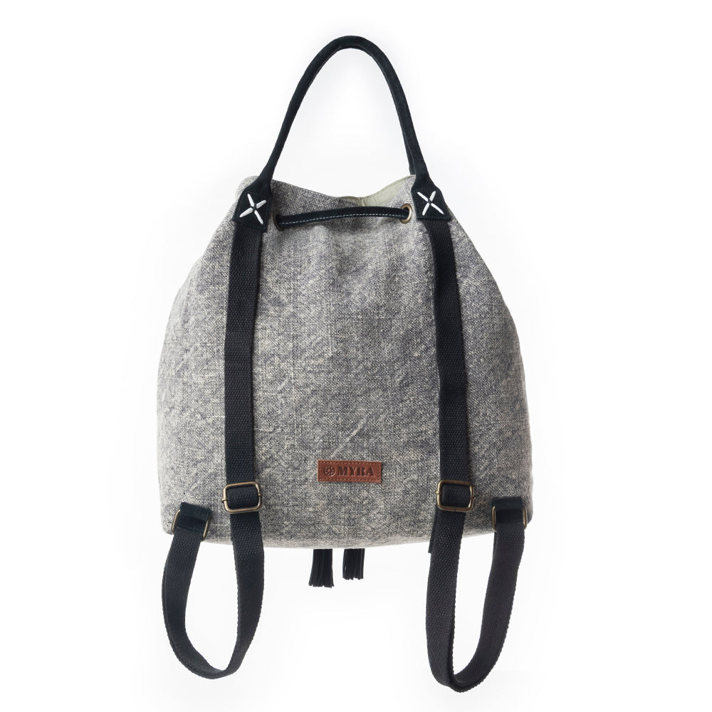 Myra Sel de Mer Bucket Backpack in Aged Grey Myra USA