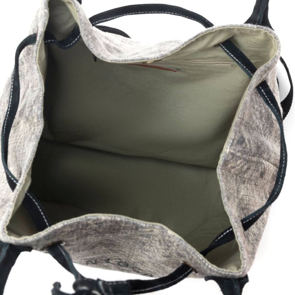 Myra Sel de Mer Bucket Backpack in Aged Grey Myra USA