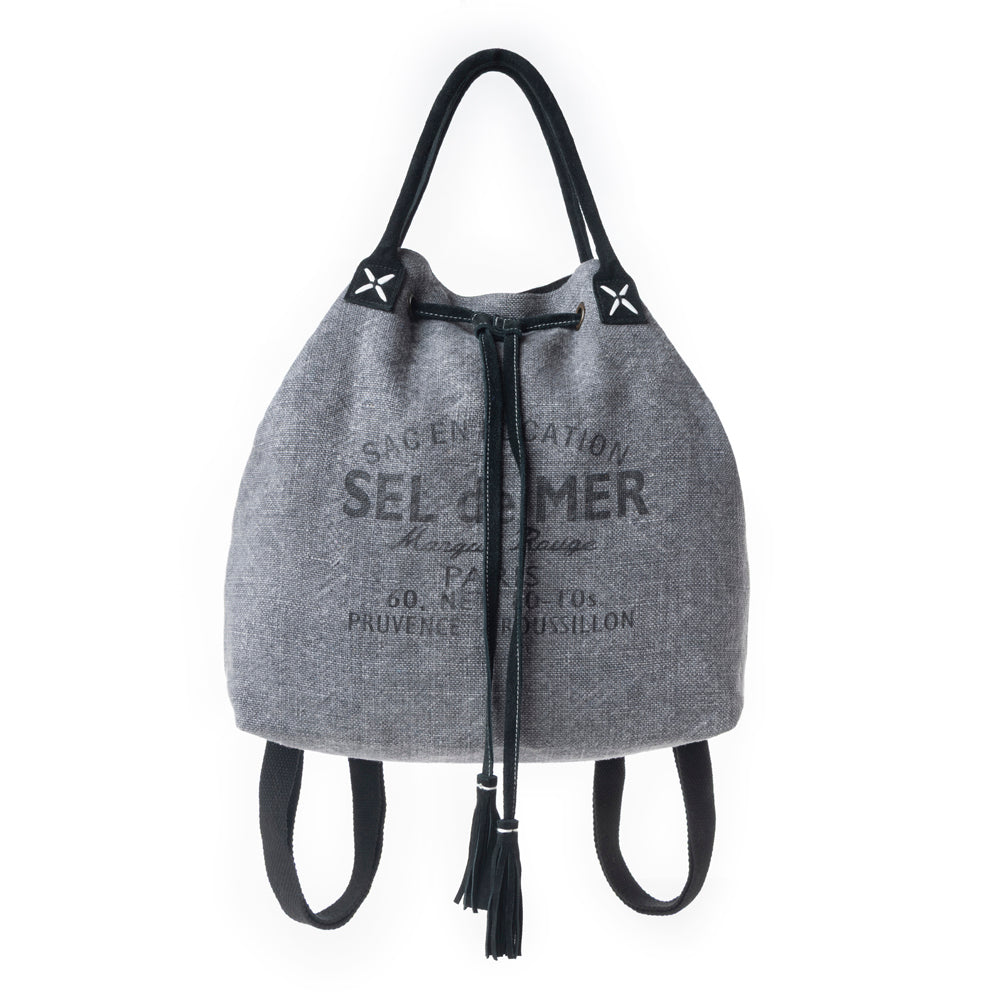 Myra Sel de Mer Bucket Backpack in Storm Grey Myra USA