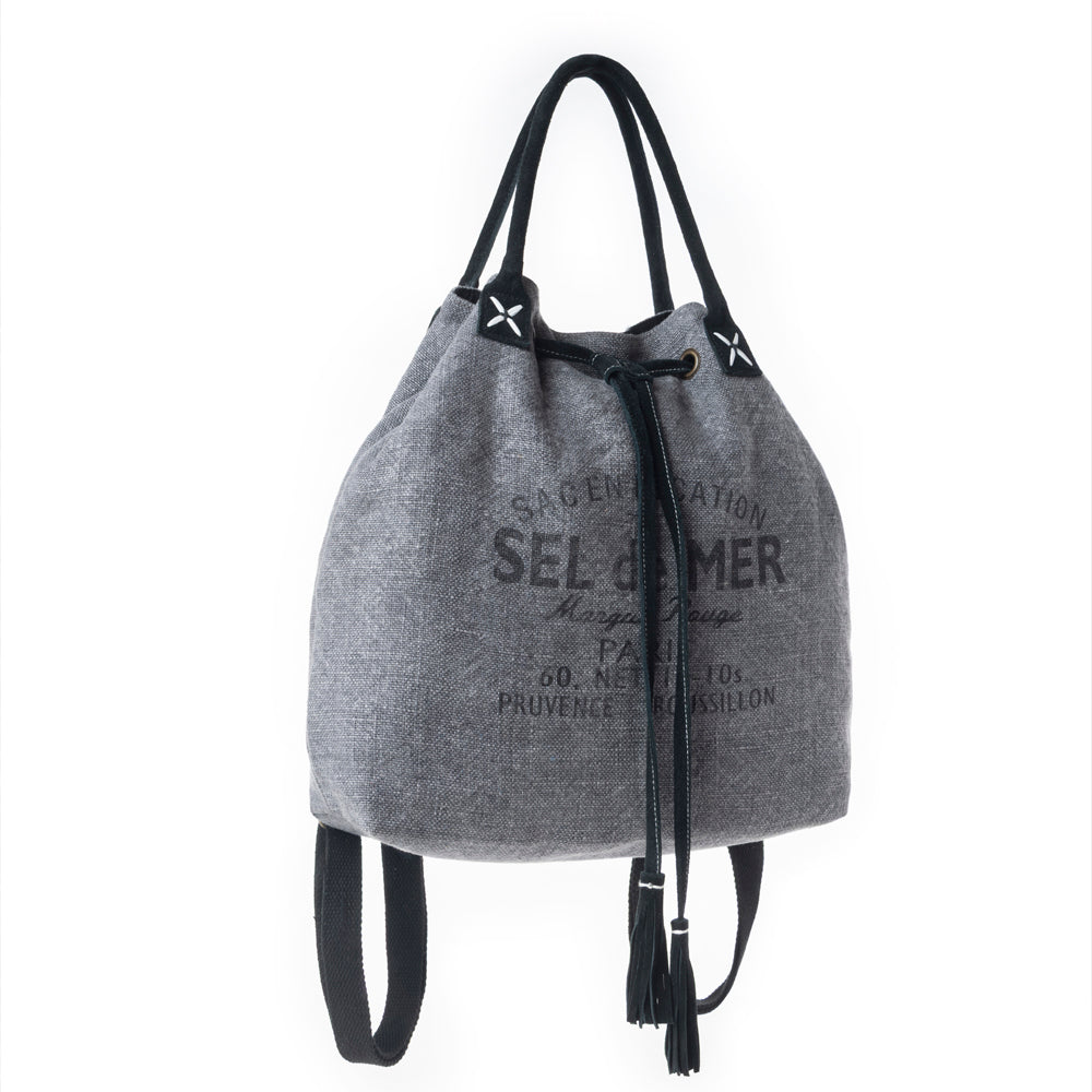 Myra Sel de Mer Bucket Backpack in Storm Grey Myra USA