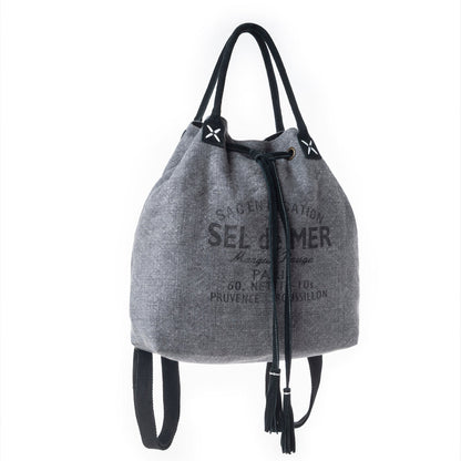Myra Sel de Mer Bucket Backpack in Storm Grey Myra USA