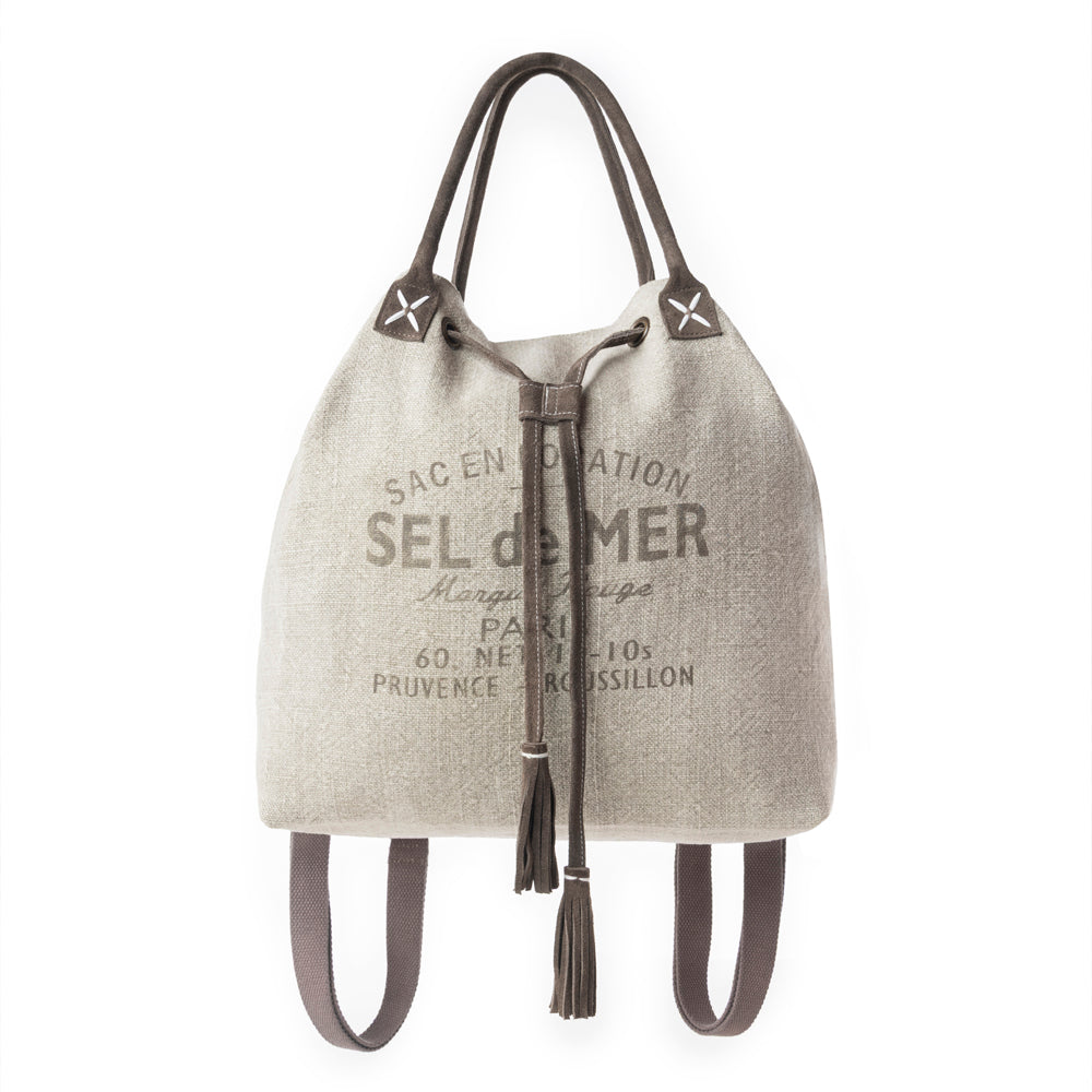 Myra Sel de Mer Bucket Backpack in Drift Olive Myra USA