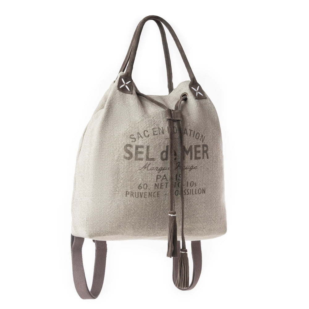Myra Sel de Mer Bucket Backpack in Drift Olive Myra USA