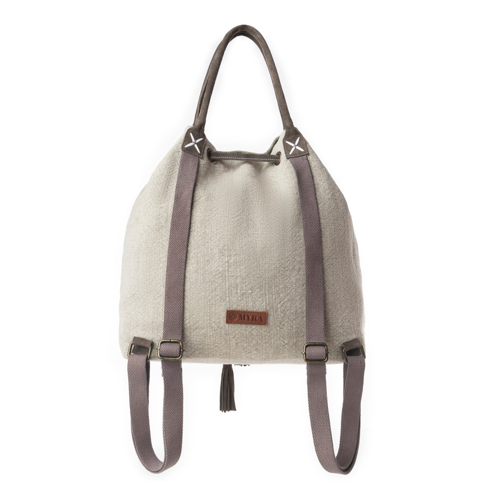 Myra Sel de Mer Bucket Backpack in Drift Olive Myra USA
