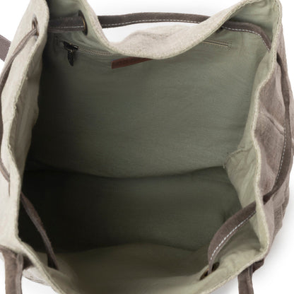 Myra Sel de Mer Bucket Backpack in Drift Olive Myra USA