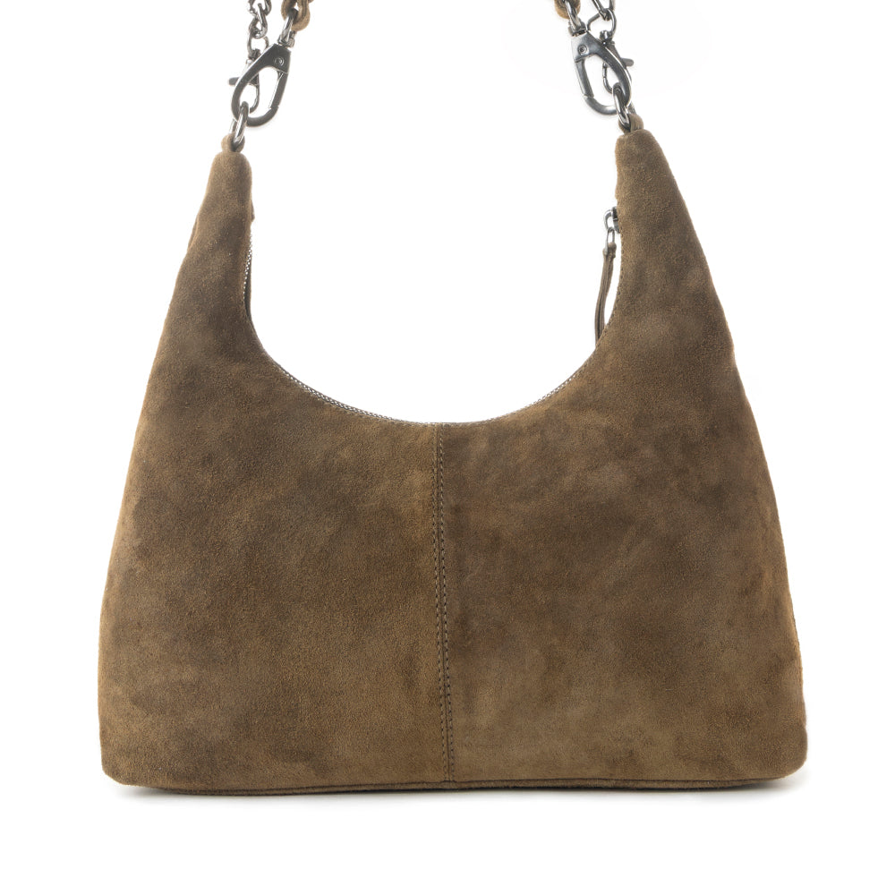 Myra Juniper Trail Genuine Suede Bag for Women in olive with soft finish with extra strap Myra USA
