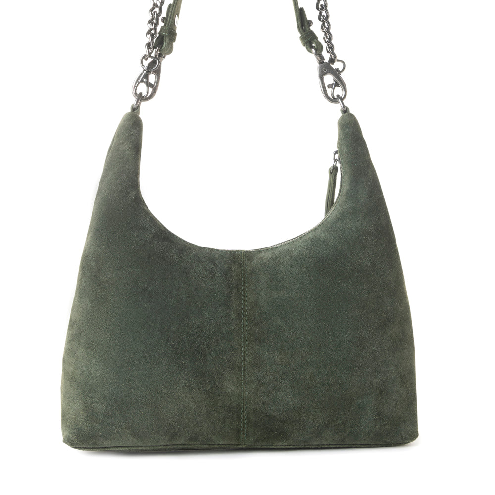 Myra Juniper Trail Genuine Suede Bag for Women in forest green with extra strap Myra USA