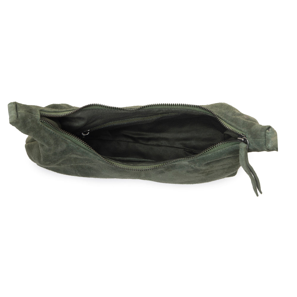 Myra Juniper Trail Genuine Suede Bag for Women in forest green with extra strap Myra USA