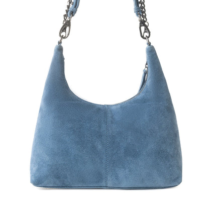 Myra Juniper Trail Genuine Suede Bag for Women in denim blue with extra strap Myra USA