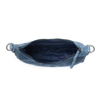 Myra Juniper Trail Genuine Suede Bag for Women in denim blue with extra strap Myra USA
