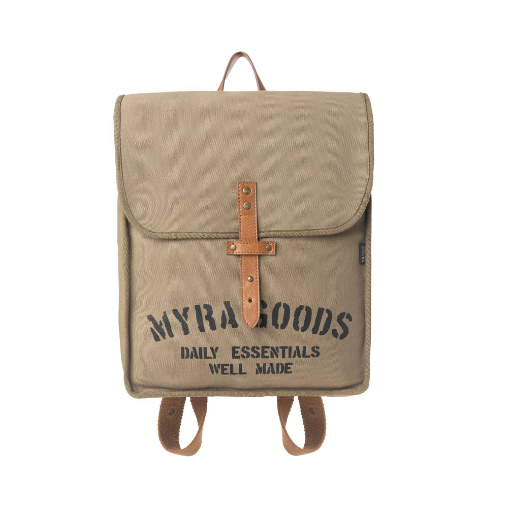 Myra Creekside Essentials Backpack in Canyon Olive Myra USA