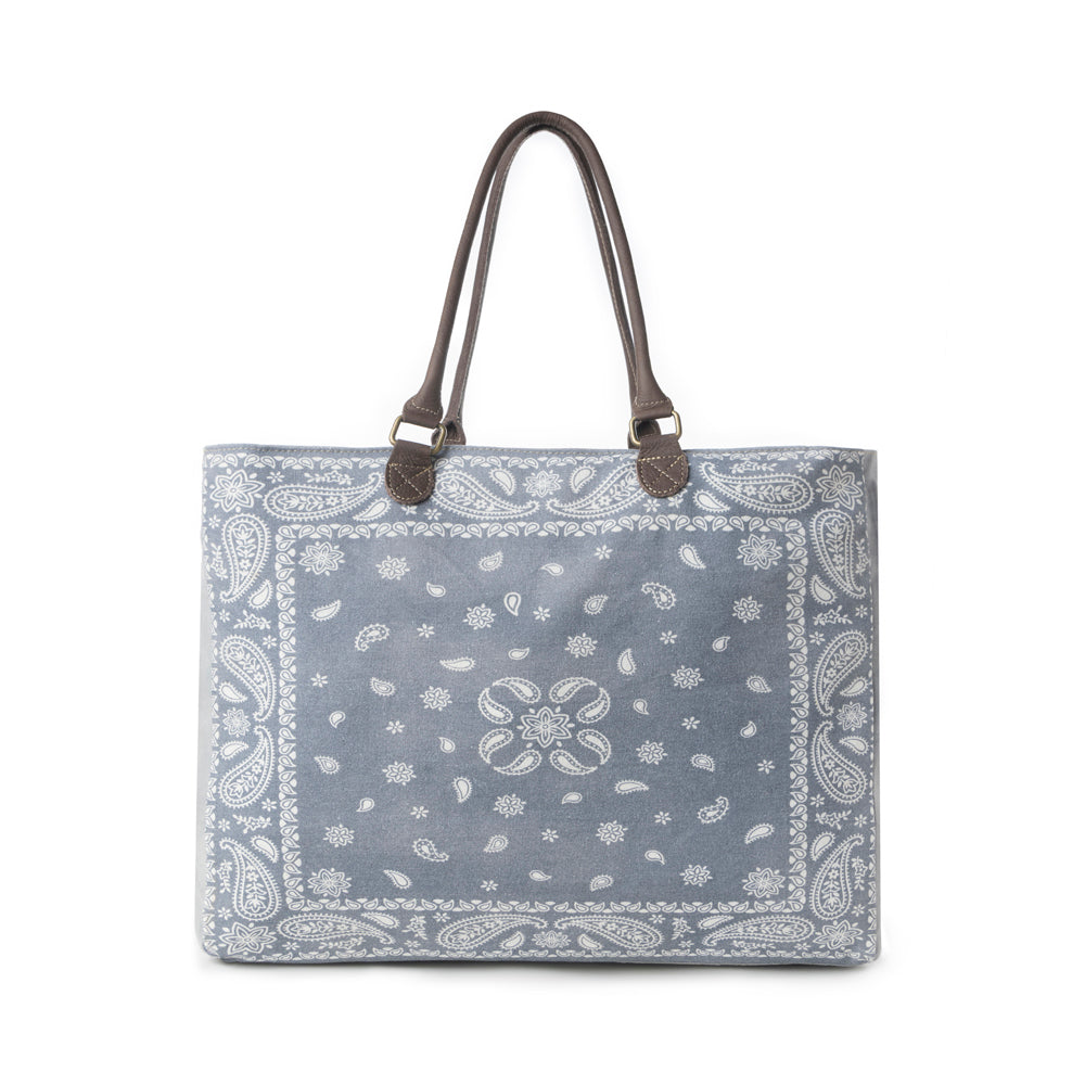 Myra Paisley Plains Weekender Bag in Cowboy Blue Myra USA