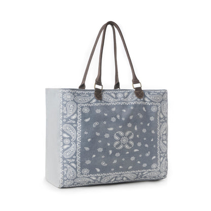 Myra Paisley Plains Weekender Bag in Cowboy Blue Myra USA