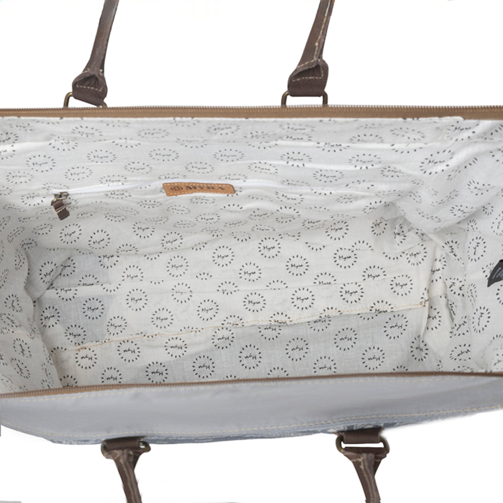 Myra Paisley Plains Weekender Bag in Cowboy Blue Myra USA