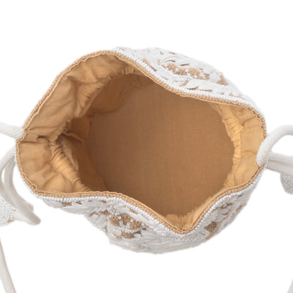 Myra Honey Vine Western Bucket Bag for Women in Jute with embroidered detail Myra USA