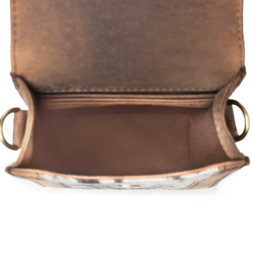 Myra Lasso Lane Hairon Leather Bag in Snowhide Myra USA