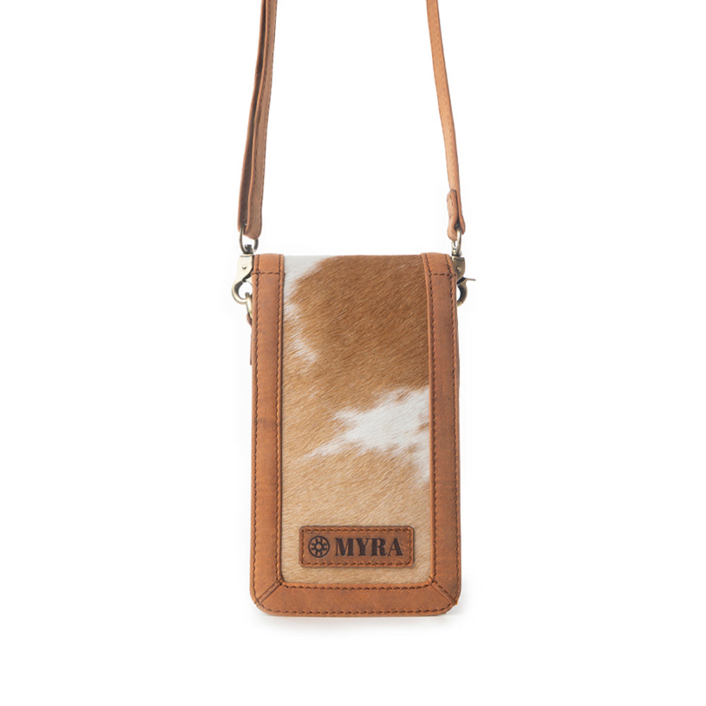 Myra Lasso Lane Hairon Leather Bag in Chestnut Hide Myra USA
