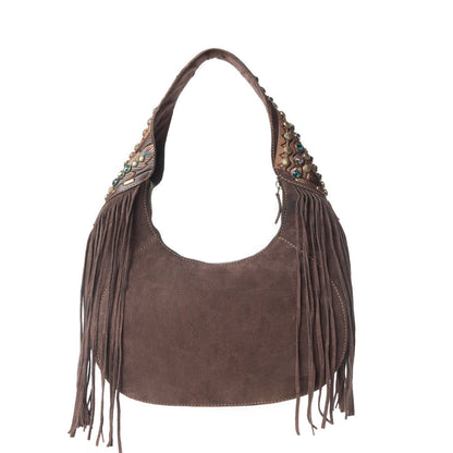 Myra Sierra Grove Handtooled Leather Bag in Deep Espresso Myra USA