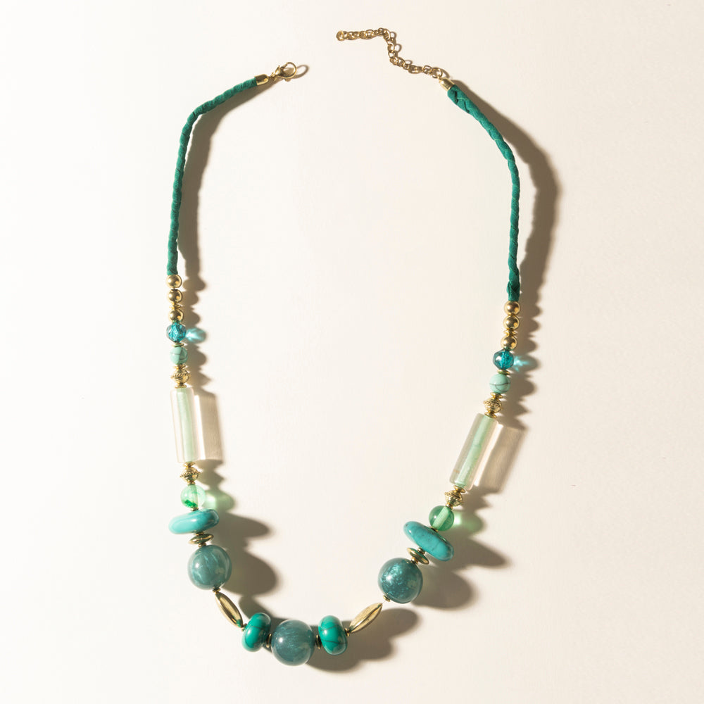 Myra Lagoon Mist Necklace in Spring Aqua Myra USA