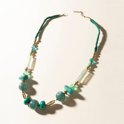 Myra Lagoon Mist Necklace in Spring Aqua Myra USA