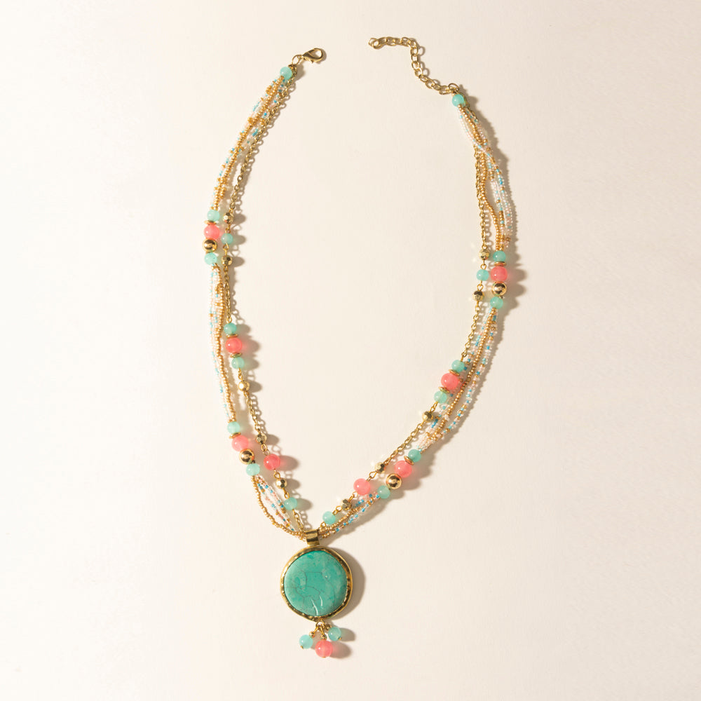 Myra Wild Posy Necklace in Sherbet Sunset Myra USA